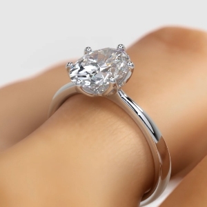 lab made diamond oval engagement ring Novita